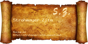 Strohmayer Zita névjegykártya