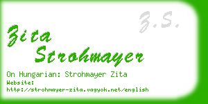 zita strohmayer business card